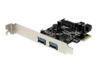 StarTech.com 4 Port USB 3.0 PCI Express PCIe Controller Card - 2 Ext 2 Int w/ SATA Power