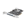 StarTech.com 4-Port USB 3.1 PCIe Card - 3x USB-A and 1x USB-C - 2x Dedicated Channels