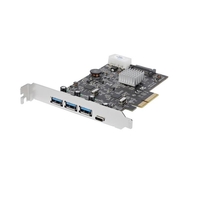 StarTech.com 4-Port USB 3.1 PCIe Card - 3x USB-A and 1x USB-C - 2x Dedicated Channels