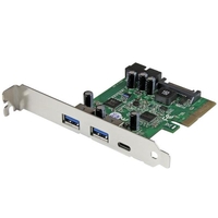Startech.com 5-Port USB 3.1 (10Gbps) Combo Card - 1x USB-C,  2x USB-A + 2x IDC (5Gbps) - PCIe