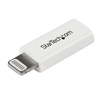 Startech.com Apple 8-pin Lightning Connector To Micro Usb Adapter For Iphone / Ipod / Ipad (white)