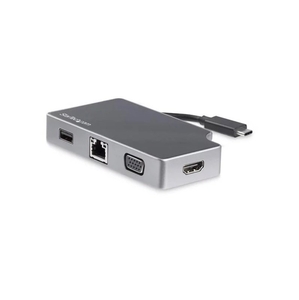 StarTech.com Black and Space Grey USB-C Multiport Adapter with HDMI and VGA