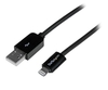 StarTech.com Black Apple 8-pin Lightning to USB Cable for iPhone iPod iPad
