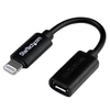 StarTech.com Black Micro USB to Apple 8-pin Lightning Connector Adapter for iPhone / iPod / iPad