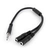 Startech.com Headset adapter for headsets with separate headphone / microphone plugs - 3.5mm 4 position to 2x 3 position 3.5mm M/F