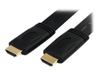 StarTech.com High Speed Flat HDMI Digital Video Cable with Ethernet 1.8m Black