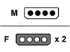 StarTech.com LP4 to 2x LP4 Power Y Splitter Cable M/F - LP4 Splitter - Molex Y Splitter - Molex Splitter