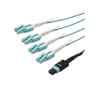 StarTech.com MPO/MTP to LC Breakout Cable - Plenum-Rated - OM3,  40Gb - Push/Pull-Tab - 5 m