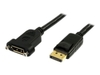 StarTech.com Powered DisplayPort Panel Mount Cable with Power