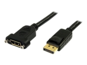 StarTech.com Powered DisplayPort Panel Mount Cable with Power