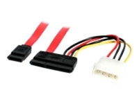 StarTech.com SATA Serial ATA Data and Power Combo Cable 0.25m Red