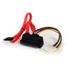 StarTech.com Upward Right Angle SATA Cable with LP4 Adapter