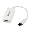 StarTech.com USB 3.0 to Gigabit Ethernet Adapter NIC with USB Port - White