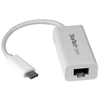 StarTech.com USB C to Gigabit Ethernet Adapter - White - USB C to RJ45 Adapter