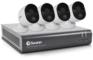 Swann 8 Channel 1080p DVR Security System DVR-4580 with 1TB HDD & 4 x 1080p Thermal Sensing Security Cameras