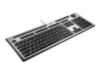 Targus Slim Internet Multimedia USB Keyboard - USB - black,  silver - UK