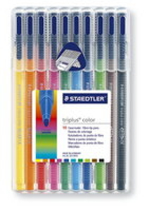 TRIPLUS COLOR PENS ASSORTED PK10