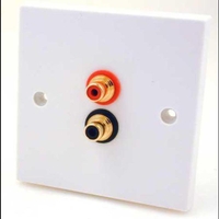 TWIN PHONO WITH QC TERMINALS WALLPLATE