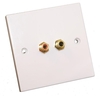 TWIN PHONO WITH REAR SOCKETS WALLPLATE