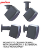 Universal Ball And Socket Mount For Speaker With Tilt Pan And Roll Max W