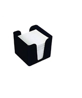 Value Deflecto Cubic Note Block And Holder - Black - CP053YTBLK