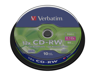 Verbatim 12x CD-RW 700MB 10 Pack Spindle
