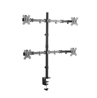 Xenta Quad Monitor Mount for 13-32inch Screens Double Arm Desk Stand Bracket with Clamp