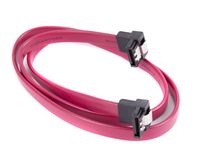 Xenta SATA 2.0 Cable Red 7pin 90 Degree with Latch Connection - 60cm