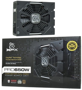 XFX Pro 650W Core Edition PSU - Single Rail 9x SATA 4x PCI-E