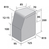 Bradstone,  Block Kerbs Brindle Large Kerb,  Half Battered External Radius LK/C - Individual Unit