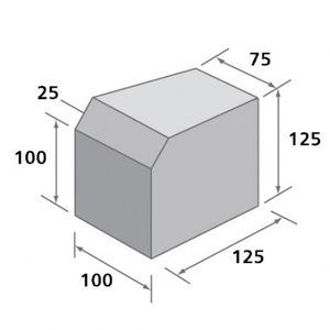 Bradstone,  Block Kerbs Brindle Small Kerb,  External Radius SK/D - Individual Unit