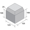 Bradstone,  Block Kerbs Charcoal Small Kerb,  External Angle SK/A - Individual Unit