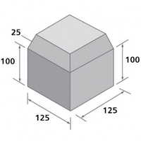 Bradstone,  Block Kerbs Charcoal Small Kerb,  External Angle SK/A - Individual Unit