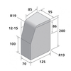 Bradstone,  Block Kerbs Red Large Kerb,  Half Battered Internal Radius LK/A - Individual Unit