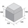 Bradstone,  Block Kerbs Red Small Kerb,  External Angle SK/A - Individual Unit