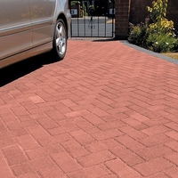 Bradstone Driveway Block Paving Red 200 x 100 x 50 - 9.76m2 Per Pack