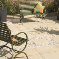 Bradstone,  Layered Slate Effect Paving White Cream 300 x 450 - 54 Per Pack