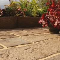 Bradstone Log Sleepers Antique Brown Patio Paving - 23 Per Pack