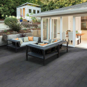 Bradstone,  Mode Porcelain Paving Graphite Profiled 600 x 300 x 20 - 72 Per Pack