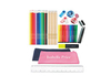 Personalised 35 Piece Stationery Set