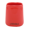 Cubic Red Utensil Jar