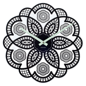 Karlsson Lace Cut Out Glass Clock