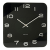 Karlsson Vintage Square Glass Clock - Black