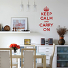 Keep Calm and Carry On Wall Sticker - Medium
