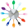 Multi Colour Utensils Clock
