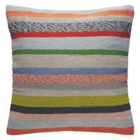 Abbie Multi-coloured pastel stripe cushion 60 x 60cm