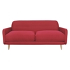 Abel Red fabric 3 seater sofa