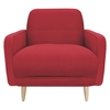 Abel Red fabric armchair