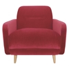 Abel Red velvet armchair