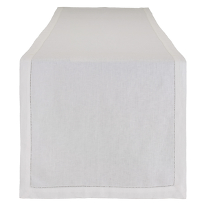 Albany White 100% Linen Table Runner
